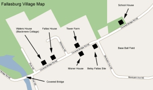 Map of the pioneer Fallasburg village.